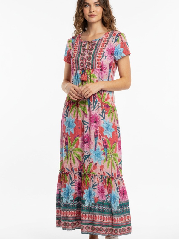 One Summer Maxi Kleid Palm Parrot 1  DW130J style